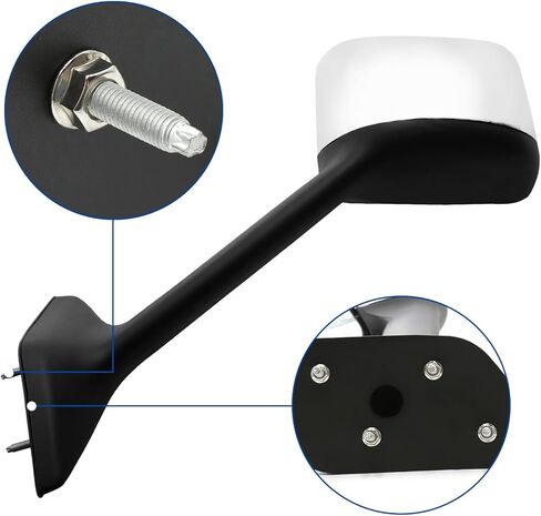 Hood Mirror Compatible with International LT, Truck Right Side Chrome Hood Mirror in Kuwait