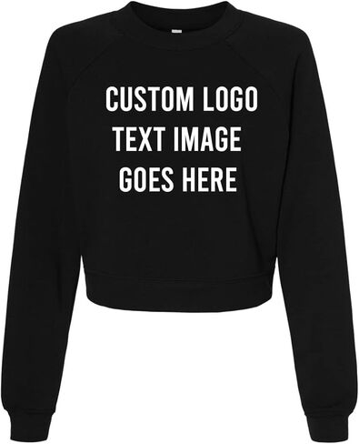 INK STITCH Women 7505 Custom Printing Logo Images Texts Cropped Pullover Fleece Sweatshirts in Kuwait
