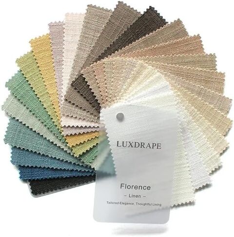 LuxDrape Florence Linen Curtain Fabric Sample Booklet 24 Colors in Saudi Arabia