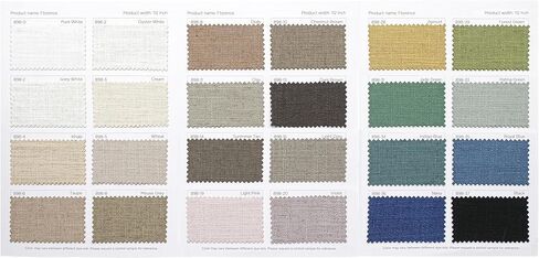 LuxDrape Florence Linen Curtain Fabric Sample Booklet 24 Colors in Saudi Arabia