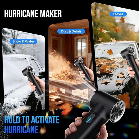 Turbo Dryer Blower for Car Detailing, 700000RPM Cordless Air Blower with 600W Motor, 4 Speeds, COB Power Indicator,Super Lightweight Electric Leaf Blower for Car, Patio, Lawn & Garage Use in Saudi Arabia