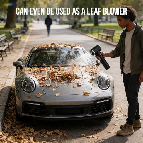 Turbo Dryer Blower for Car Detailing, 700000RPM Cordless Air Blower with 600W Motor, 4 Speeds, COB Power Indicator,Super Lightweight Electric Leaf Blower for Car, Patio, Lawn & Garage Use in Saudi Arabia