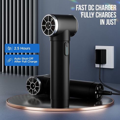 Turbo Dryer Blower for Car Detailing, 700000RPM Cordless Air Blower with 600W Motor, 4 Speeds, COB Power Indicator,Super Lightweight Electric Leaf Blower for Car, Patio, Lawn & Garage Use in Saudi Arabia
