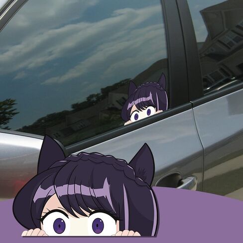 5.1 بوصة أنيمي ملصقات السيارات جميل كومي Peeker الوفير جذع نافذة الأمتعة المحمول دراجة نارية مقاومة للخدش الشارات in Kuwait