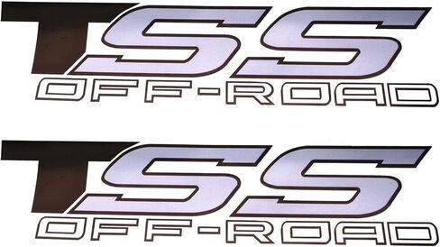 قطعتان من ملصقات TSS Off Road 4x4 بشعار الفينيل متوافق مع TSS (أسود رمادي) in Kuwait
