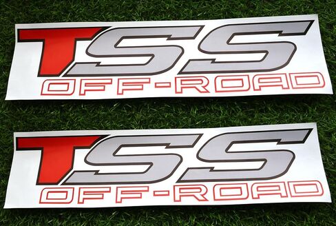 2Pcs TSS Off Road 4x4 Stickers Decal Emblem Vinyl Compatible with TSS (Black Gray) in Saudi Arabia