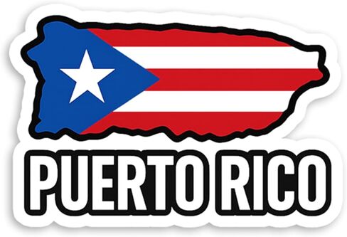 Puerto Rico Car Decal - Waterproof Vinyl Stickers for Adults, Water Bottle, Laptop, Phone Case, Durable Outdoor Stickers for Water Bottles and Tumblers (3PCS, 3") in Kuwait