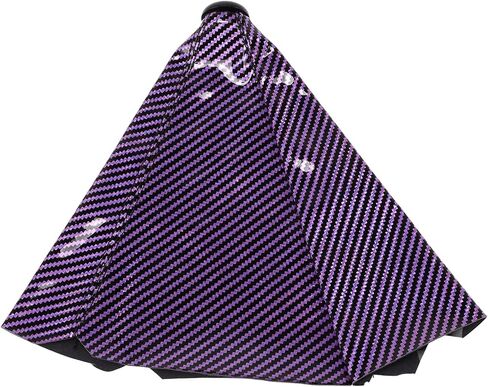1 Pc Gear Shift Stick Gaiter Decoration Gear Stick Knob Cover Boot Shift Cover 27x3x23cm/10.63"x1.18"x9.06" Carbon Fiber Purple Polypropylene in Saudi Arabia
