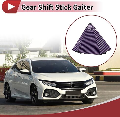 1 Pc Gear Shift Stick Gaiter Decoration Gear Stick Knob Cover Boot Shift Cover 27x3x23cm/10.63"x1.18"x9.06" Carbon Fiber Purple Polypropylene in Saudi Arabia