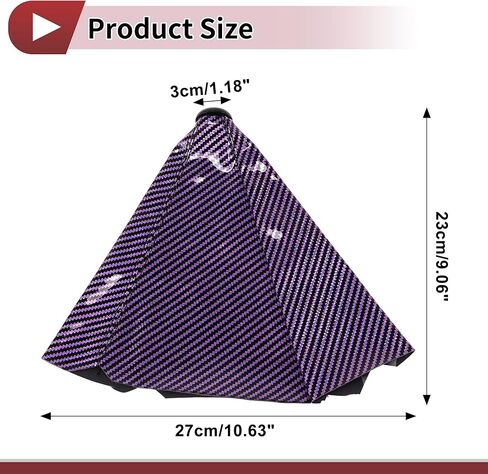 1 Pc Gear Shift Stick Gaiter Decoration Gear Stick Knob Cover Boot Shift Cover 27x3x23cm/10.63"x1.18"x9.06" Carbon Fiber Purple Polypropylene in Saudi Arabia
