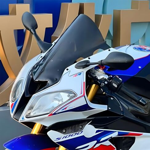 Motorcycle Double Bubble Windshield Windscreen Visor Air Flow Deflector Compatible with BMW S1000RR 2009-2014 in Kuwait