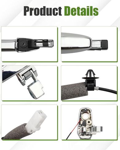 Front Driver Side Exterior Door Handle Fits for Mazda CX-9 2007-2013 CX-7 2007-2012 RX-8 2004-2011, Exterior Door Handle Outer Door Part, Replacement EG2459410B (Silver) in Kuwait