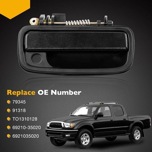 مقبض باب خارجي معدني مطور من Gledewen، الجانب الأيمن، متوافق مع Toyota Tacoma 1995-2004، يستبدل أرقام OE 79345 91318 69210-35020 TO1311117، سبائك الصلب، أسود in Saudi Arabia