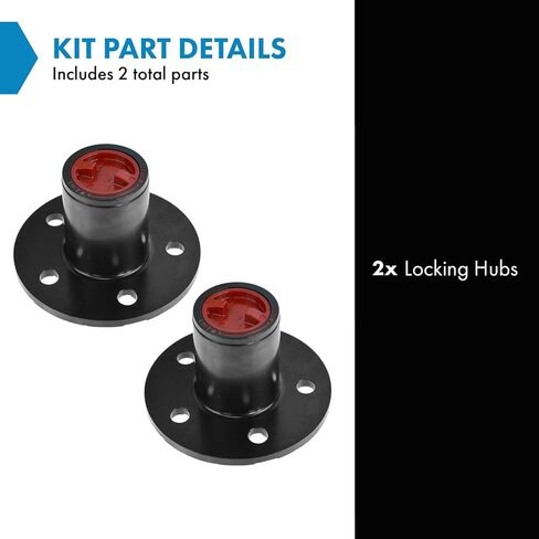 TRQ 2 Piece Locking Hub Set 4WD Manual Compatible with 1990 Ford Bronco II 1991-1994 Explorer 1990-1997 Ranger 1994-1996 Mazda B3000 Navajo in Saudi Arabia