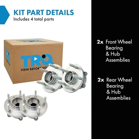 TRQ 2 Piece Wheel Bearing & Hub Assembly Set Compatible with 2013-2019 Ford Police Interceptor Sedan 2014-2018 Special Service Police Sedan Taurus in Saudi Arabia