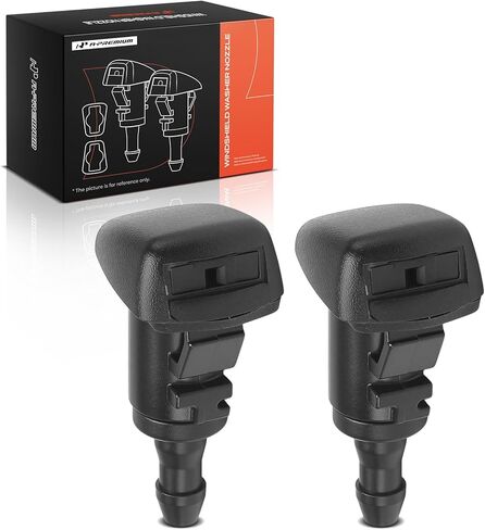 A-Premium Front Windshield Washer Nozzle Compatible with Hyundai Elantra, Sonata, Santa Fe, Tucson, Veloster, Kona, Palisade & Kia Soul, Sorento, Sportage, Telluride & Genesis G70, GV80, Pack of 2 in Saudi Arabia