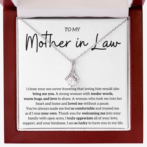 To My Mother in Law Necklace, Personalized Gifts from Daughter in Law, Mothers Day Gifts For Boyfriends Mom From Girlfriend, Best Christmas Birthday Present Idea in Saudi Arabia