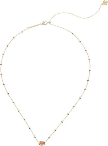 قلادة قصيرة بإطار من المينا إليسا الصغيرة من Kendra Scott للسيدات من Kendra Scott باللون الذهبي المتنوع والمغنيسيت البرتقالي مقاس واحد in Saudi Arabia