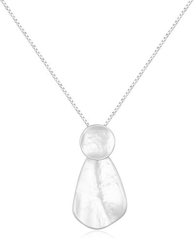 YUJIE Hammered Geometric Necklace Gold Plated Round & Teardrop Pendant Adjustable Chain Chic Elegant Jewelry in Kuwait