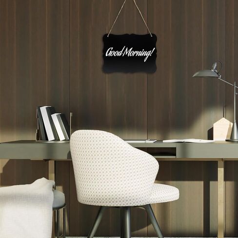 2 قطعة سبورة طباشير معلقة، 7 × 9 بوصة علامات سبورة معلقة مزدوجة الجوانب، علامات سبورة رسائل صغيرة قابلة للمسح عتيقة لديكور حفلات الزفاف والمطبخ والمكتب والمنزل in Kuwait