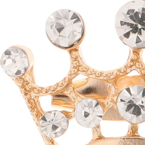 Gold Crown Brooch Pins with Rhinestone Accents Mini Tiara Lapel Pins for Women and Men Elegant Party and Wedding Corsage Accessories Secure Fastening 1.1 Inch in Saudi Arabia