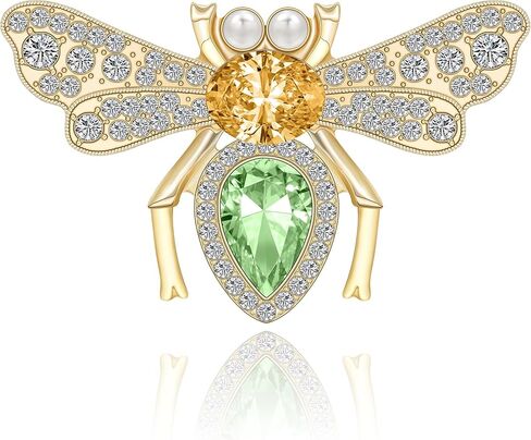 Bee Brooch, Gold Insect Bee Brooch Pin Honey Bee Fashion Broach Small Jewelry Dainty Pearl Wedding Broach Personality Brooches Pin Dress Accessories for Women Men in Kuwait