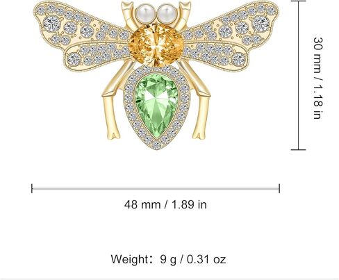 Bee Brooch, Gold Insect Bee Brooch Pin Honey Bee Fashion Broach Small Jewelry Dainty Pearl Wedding Broach Personality Brooches Pin Dress Accessories for Women Men in Saudi Arabia