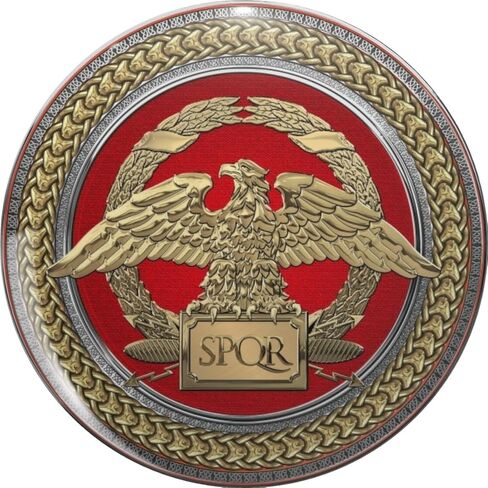 الذهب الروماني الامبراطوري النسر ميدالية SPQR تاريخ روما القديمة دبوس التلبيب دبوس بروش شارة بدبابيس الصلب 0.75" in Saudi Arabia