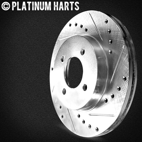 Hart Brakes Front Brakes and Rotors Kit |Front Brake Pads| Brake Rotors and Pads| Heavy Duty Brake Pads and Rotors |fits 2006-2018 Chrysler Aspen; Dodge Durango, Ram 1500; Ram 1500 in Saudi Arabia