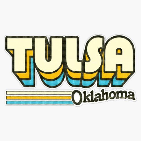 Magnet Tulsa Ok City Stripes Magnet Vinyl Decal Sticker 5" in Saudi Arabia