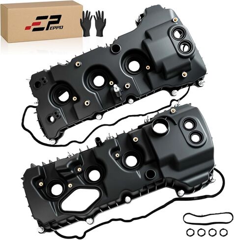 غطاء صمام المحرك EPPO BL3Z-6582-H DL3Z-6582-C ترقية الألومنيوم اليسار واليمين متوافق مع Ford F-150 Expedition 2013-2017 Transit 150 250 350 2015-2022 Lincoln Navigator 2015-2017 in Kuwait