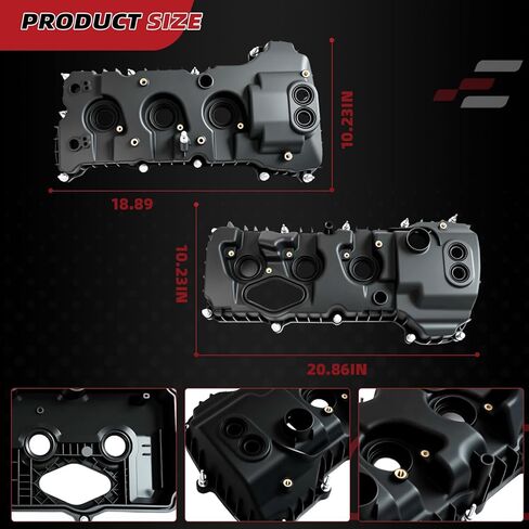 غطاء صمام المحرك EPPO BL3Z-6582-H DL3Z-6582-C ترقية الألومنيوم اليسار واليمين متوافق مع Ford F-150 Expedition 2013-2017 Transit 150 250 350 2015-2022 Lincoln Navigator 2015-2017 in Kuwait