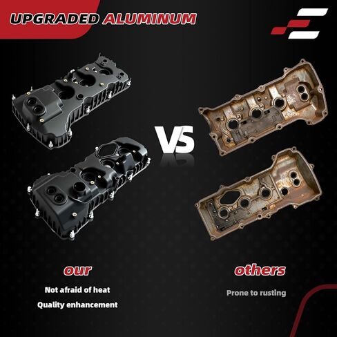 غطاء صمام المحرك EPPO BL3Z-6582-H DL3Z-6582-C ترقية الألومنيوم اليسار واليمين متوافق مع Ford F-150 Expedition 2013-2017 Transit 150 250 350 2015-2022 Lincoln Navigator 2015-2017 in Kuwait