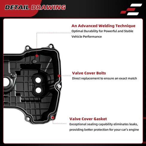 غطاء صمام المحرك EPPO BL3Z-6582-H DL3Z-6582-C ترقية الألومنيوم اليسار واليمين متوافق مع Ford F-150 Expedition 2013-2017 Transit 150 250 350 2015-2022 Lincoln Navigator 2015-2017 in Kuwait