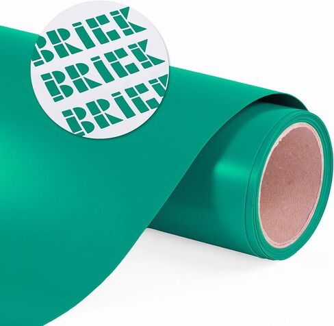 Siser Brick 600 Heat Transfer Vinyl, 11.8" x 3FT Roll (Green - HEX #376C59) - Compatible with Siser Romeo/Juliet & Other Professional or Craft Cutters - 3D HTV - CPSIA Certified in Saudi Arabia
