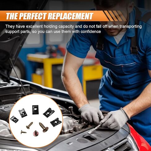 مجموعة متنوعة من 170 قطعة من YoRise لمشبك السيارة والمسمار على شكل حرف U، 9 مشابك للوحة باب السيارة بأحجام مختلفة، واستبدال صامولة على شكل حرف U ومشبك لولبي، وملحقات داخلية للوحة باب السيارة (أسود) in Kuwait