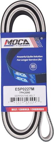 MOCA 7PK2090 Fabric Faced Serpentine Belt Compatible with 2007-2012 for Lexus ES350 & 2007-2009 for Lexus RX350 & 2007-2011 for Toyota Camry & 2007-2010 for Toyota Sienna V6 3.5L in Saudi Arabia