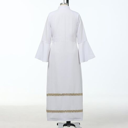 BLESSUME Church Clergy Dress Choir Robe for Women Flared Sleeves Button Mass Vestments in Saudi Arabia