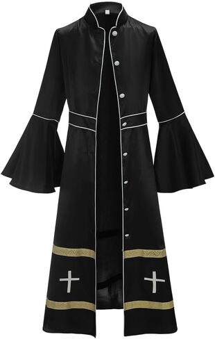BLESSUME Church Clergy Dress Choir Robe for Women Flared Sleeves Button Mass Vestments in Saudi Arabia