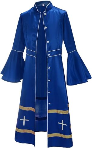 BLESSUME Church Clergy Dress Choir Robe for Women Flared Sleeves Button Mass Vestments in Saudi Arabia
