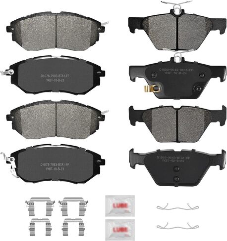 Front and Rear Disc Brake Pads Set Ceramic w/Hardware Replacement for Subaru Legacy 2015/ Legacy 2016-2019 3.6L/ Outback 2015-2019/ Wrx 2016 2017 2018 2019 2020 2021 With Eyesight Package in Kuwait