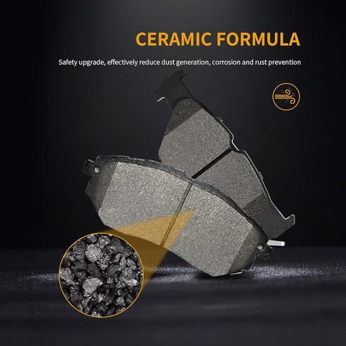 Front and Rear Disc Brake Pads Set Ceramic w/Hardware Replacement for Subaru Legacy 2015/ Legacy 2016-2019 3.6L/ Outback 2015-2019/ Wrx 2016 2017 2018 2019 2020 2021 With Eyesight Package in Kuwait