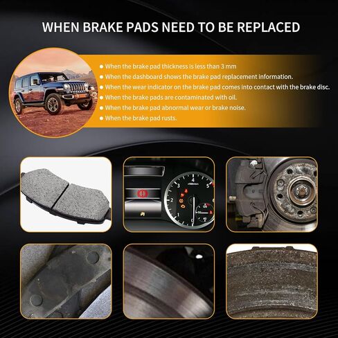 Front and Rear Disc Brake Pads Set Ceramic w/Hardware Replacement for Subaru Legacy 2015/ Legacy 2016-2019 3.6L/ Outback 2015-2019/ Wrx 2016 2017 2018 2019 2020 2021 With Eyesight Package in Kuwait