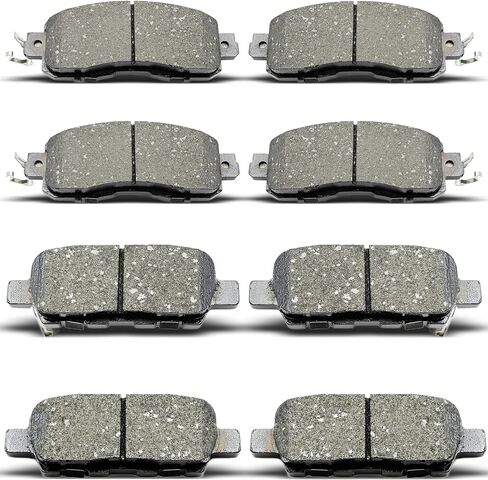 Front Rear Ceramic Brake Pads 8 Pieces Set fit for 2013-2023 Nissan Altima,for 2014-2017 Nissan Leaf in Kuwait
