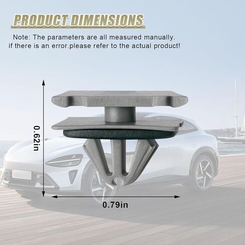 20 قطعة من YoRise مشبك تشكيل هزاز السيارة، مشابك تثبيت السيارة، مشابك تثبيت عتبة التنورة الجانبية، مشبك زخرفة خارجي للسيارة يحل محل OEM #68172491AA 68271803AA 68395627AA 11571175 (رمادي) in Kuwait