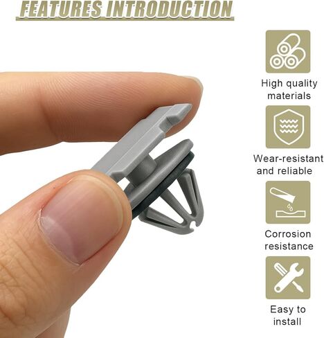 20 قطعة من YoRise مشبك تشكيل هزاز السيارة، مشابك تثبيت السيارة، مشابك تثبيت عتبة التنورة الجانبية، مشبك زخرفة خارجي للسيارة يحل محل OEM #68172491AA 68271803AA 68395627AA 11571175 (رمادي) in Kuwait