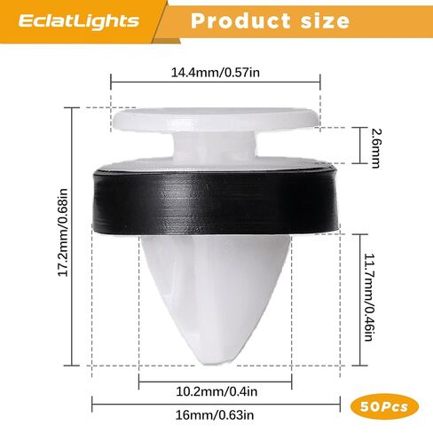 50 PCS Ford Trim Clips - Compatible with Ford W716507-S300 Expedition EcoSport Transit 150 250 350 W716507S300 in Saudi Arabia