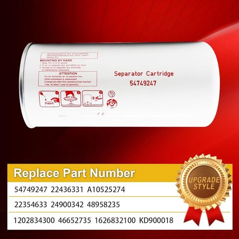 54749247 Air Oil Separator Filter Replace 22436331 A10525274 22354633 24900342 48958235 1202834300 46652735 1626832100 KD900018 Compatible with Air Compressor UP5 UP6 UP6-15 Thru UP6-30 in Saudi Arabia