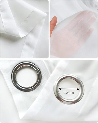 Geometric Boho Sheer Curtains 39 Inch Length 2 Panels Set, Grommet Kitchen Curtains Sheer Window Curtain for Living Room Bedroom Light & Airy Privacy Drapes Rustic Bohemian Floral Tribal Orange in Kuwait