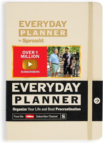 Undated Daily Planner | 90 Day Daily & Weekly Productivity Journal with Hourly Schedule, To Do List, Goal Tracker & Habit Tracker | ADHD Planner for Men & Women | Hardcover Agenda (Cream) in Saudi Arabia